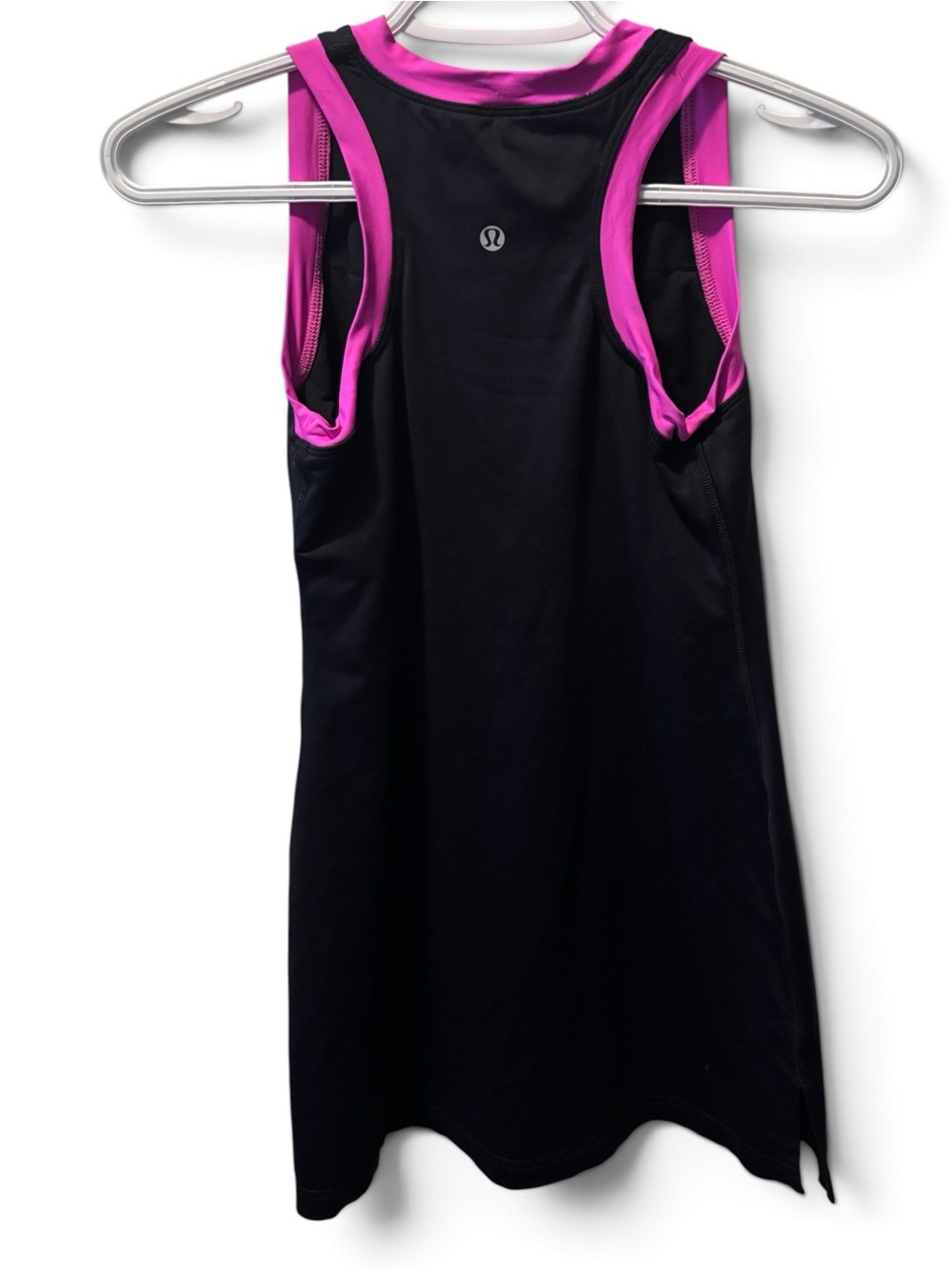 lululemon athletica Black Dress with Pink Trim